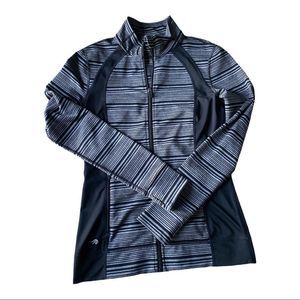 Ideology Grey & Black Striped performance jacket Women’s size XS